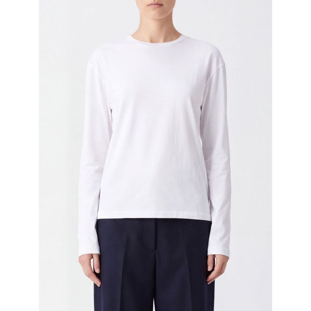 Toteme Women Toteme Long-Sleeved T-Shirt In Lyocell And Cotton Blend - Picture 1 of 4